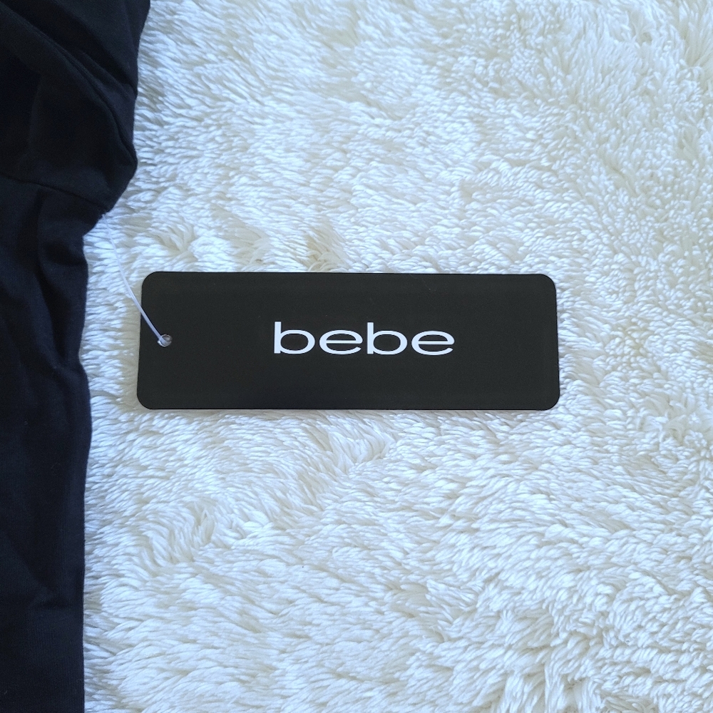 bebe Black🖤 Peek-a-boo Lace Accent Top - NWT - Picture 7 of 15